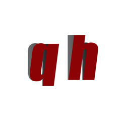 qh logo initial red and shadow