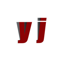 Obraz premium yj logo initial red and shadow