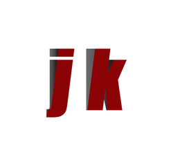 jk logo initial red and shadow
