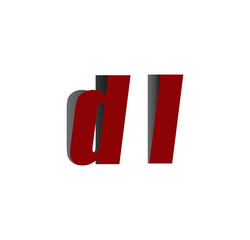 dl logo initial red and shadow