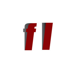fl logo initial red and shadow