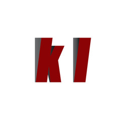 kl logo initial red and shadow