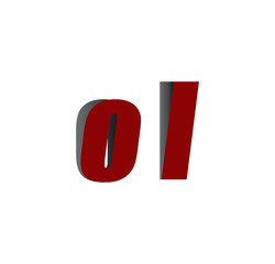 ol logo initial red and shadow