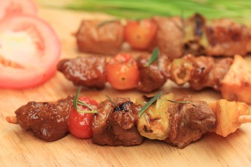 Bar-B-Q or BBQ grill of meat