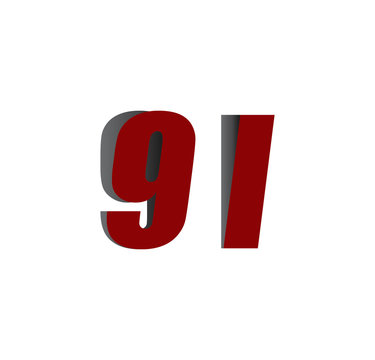 9l logo initial red and shadow
