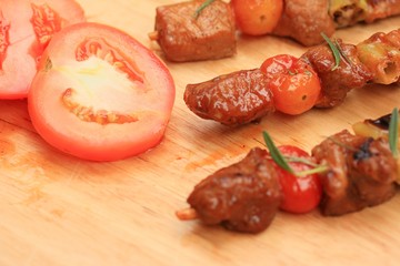 Bar-B-Q or BBQ grill of meat