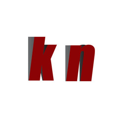 kn logo initial red and shadow