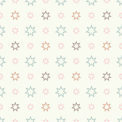 Seamless decorative vector background with stars. Print. Cloth design, wallpaper.