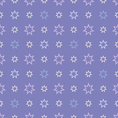 Seamless decorative vector background with stars. Print. Cloth design, wallpaper.