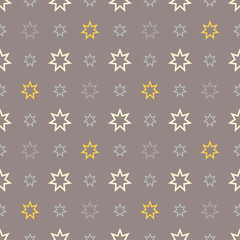 Seamless decorative vector background with stars. Print. Cloth design, wallpaper.