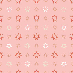 Seamless decorative vector background with stars. Print. Cloth design, wallpaper.