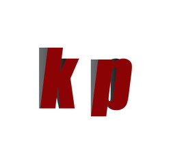 kp logo initial red and shadow