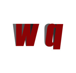 wq logo initial red and shadow