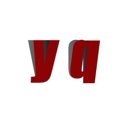 yq logo initial red and shadow