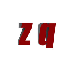 zq logo initial red and shadow