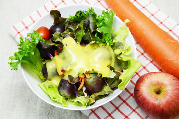 salad and organic food for diet and healthy