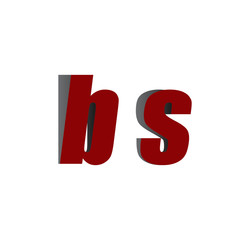 bs logo initial red and shadow