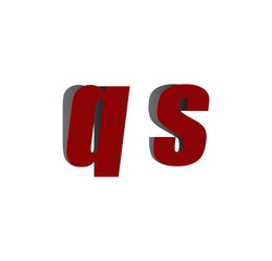 qs logo initial red and shadow