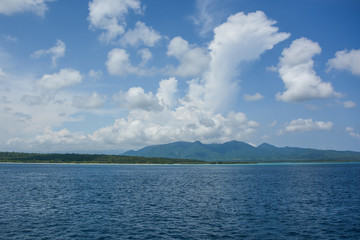 Beautiful tropical sea with blue sky