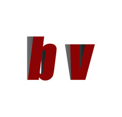 bv logo initial red and shadow