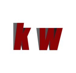 kw logo initial red and shadow