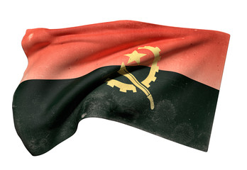 Republic of Angola flag waving