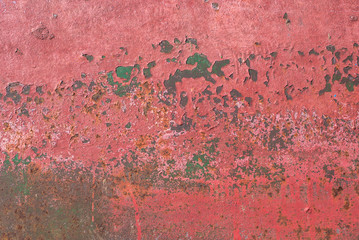 surface of rusty iron with remnants of old paint, grunge metal surface, great background or texture for your project