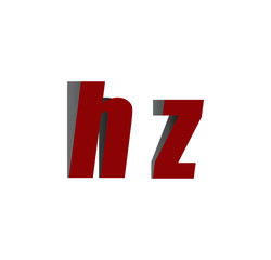 hz logo initial red and shadow