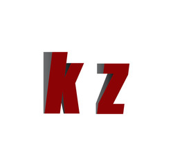 kz logo initial red and shadow