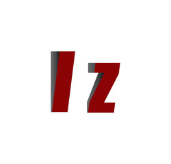 lz logo initial red and shadow