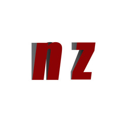 Obraz premium nz logo initial red and shadow