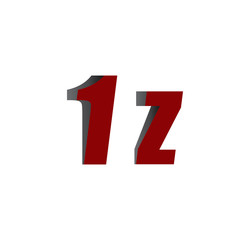 1z logo initial red and shadow