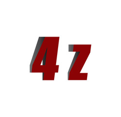 4z logo initial red and shadow