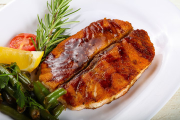Grilled salmon