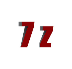 7z logo initial red and shadow