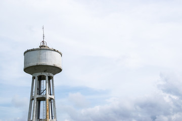 Water Tank Tower with cloud storm