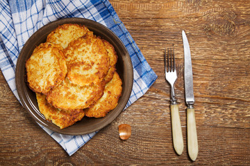 Delicious homemade potato pancakes.