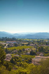 Fototapeta na wymiar View from a small typical village in the Vars south of France