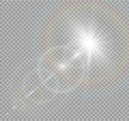 Vector transparent sunlight special lens flare light effect.