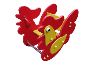 Swings in the form of a cock isolated on white background