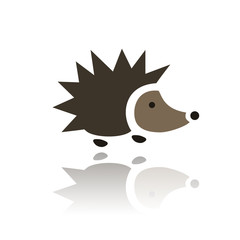 Icono de un erizo sobre fondo blanco