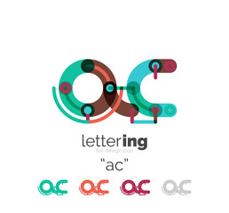 Linear business logo letter