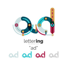 Linear business logo letter