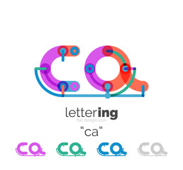 Linear business logo letter