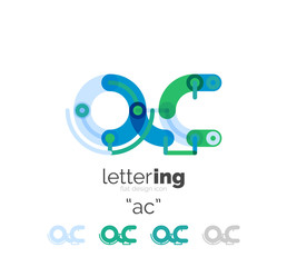 Linear business logo letter