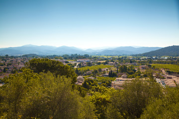 View from a small typical village in the  Vars south of France 

