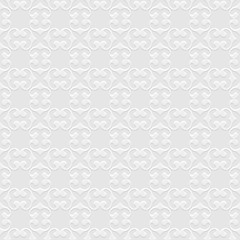 3d grey Seamless Pattern in Oriental style