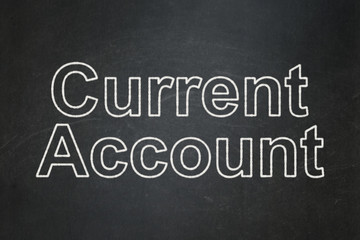 Currency concept: Current Account on chalkboard background