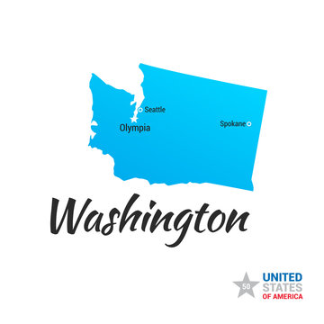 Washington USA State Map