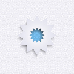 Paper Islamic design - geometric Ornament in Arabic Style